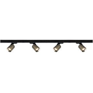 Artdelight 3-fase Railsysteem Megano 2m set (middenvoeding) - Zwart/Antiek Brons