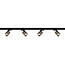 Artdelight 3-fase Railsysteem Megano 2m set (middenvoeding) - Zwart/Antiek Brons
