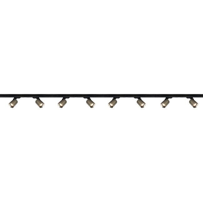 Artdelight 3-fase Railsysteem Megano 4m set (middenvoeding) - Zwart/Antiek Brons