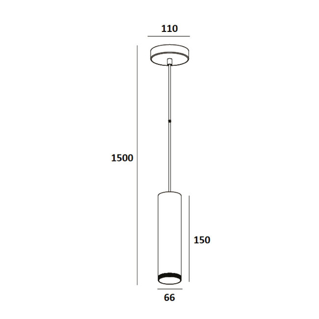 Artdelight Hanglamp Milano 15cm - Champagne