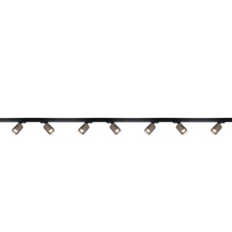 Artdelight 1-fase Railsysteem Megano 3m set (eindvoeding) - Zwart/Champagne