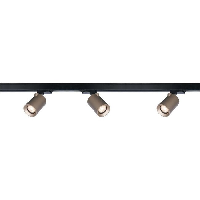 Artdelight 3-fase Railsysteem Megano 1m set (eindvoeding) - Zwart/Champagne