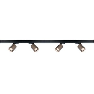 Artdelight 1-fase Railsysteem Megano 2m set (middenvoeding) - Zwart/Champagne