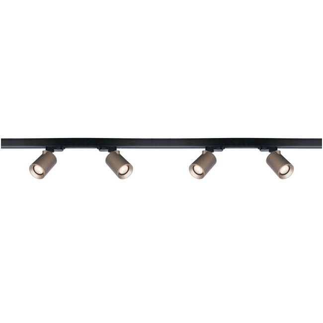 Artdelight 3-fase Railsysteem Megano 2m set (middenvoeding) - Zwart/Champagne