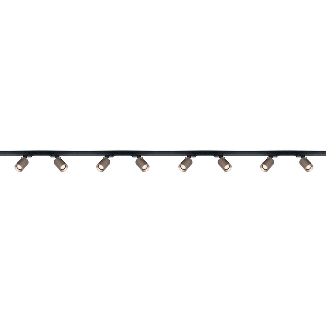 Artdelight 3-fase Railsysteem Megano 4m set (middenvoeding) - Zwart/Champagne