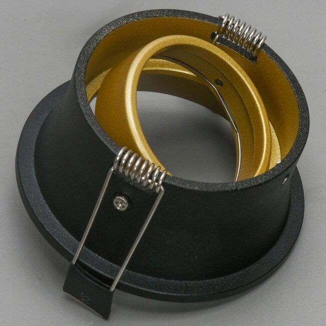 Artdelight Inbouwspot Roura - Zwart/Goud