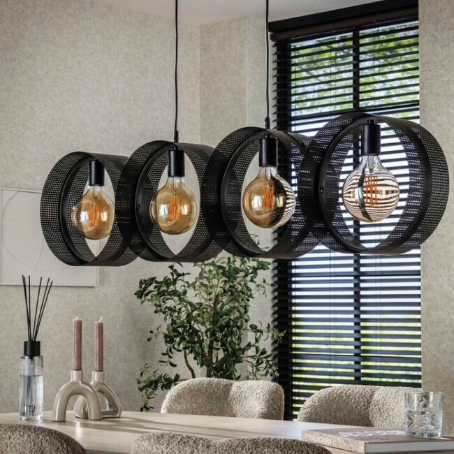 HELDR! Hanglamp Santi 4L - Charcoal