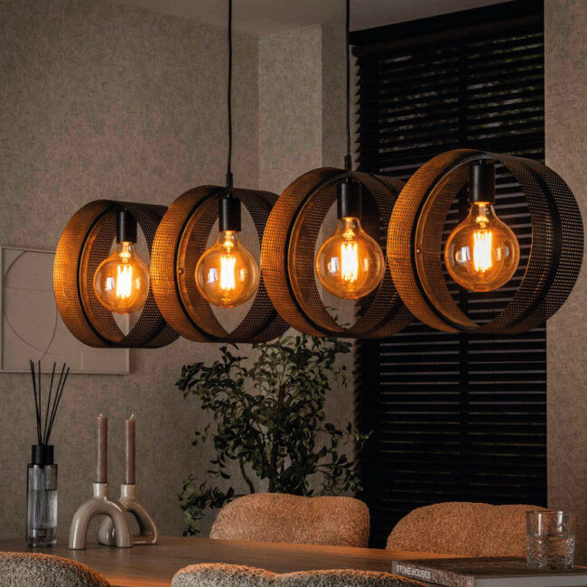 HELDR! Hanglamp Santi 4L - Charcoal