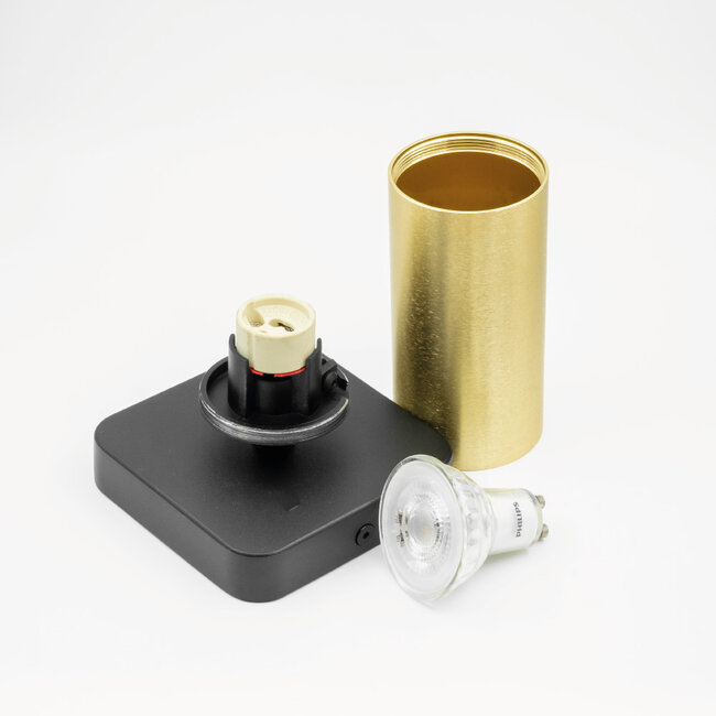 HELDR! Plafondlamp Ivy 1L - Zwart/Goud
