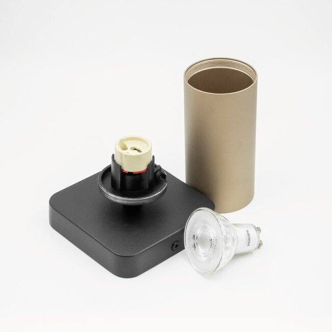 HELDR! Plafondlamp Ivy 1L - Zwart/Champagne