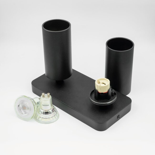 HELDR! Plafondlamp Ivy 2L - Zwart