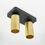 HELDR! Plafondlamp Ivy 2L - Zwart/Goud
