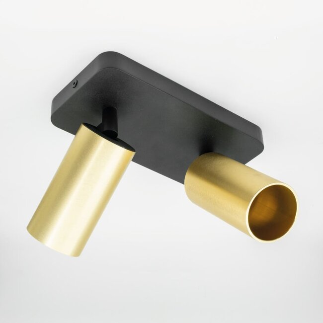 HELDR! Plafondlamp Ivy 2L - Zwart/Goud