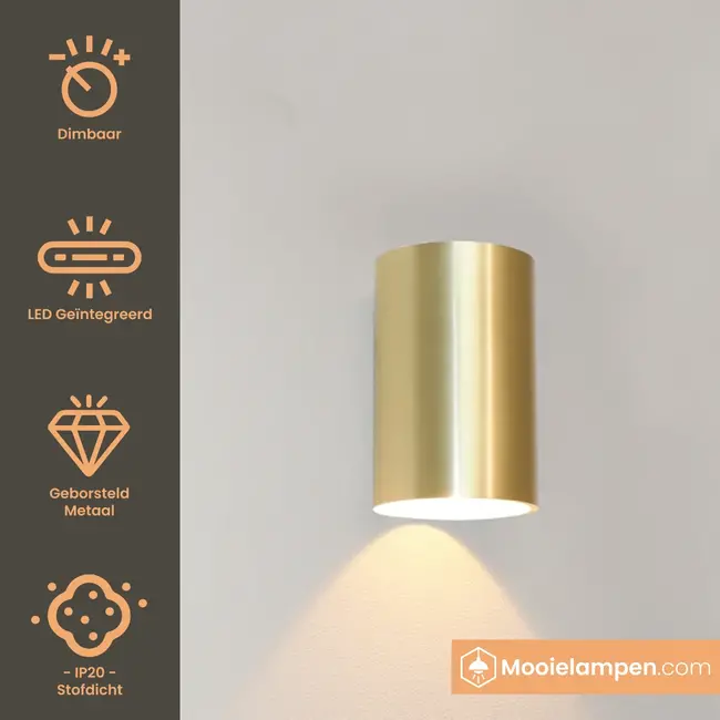 Artdelight Wandlamp Brody 1 - Goud