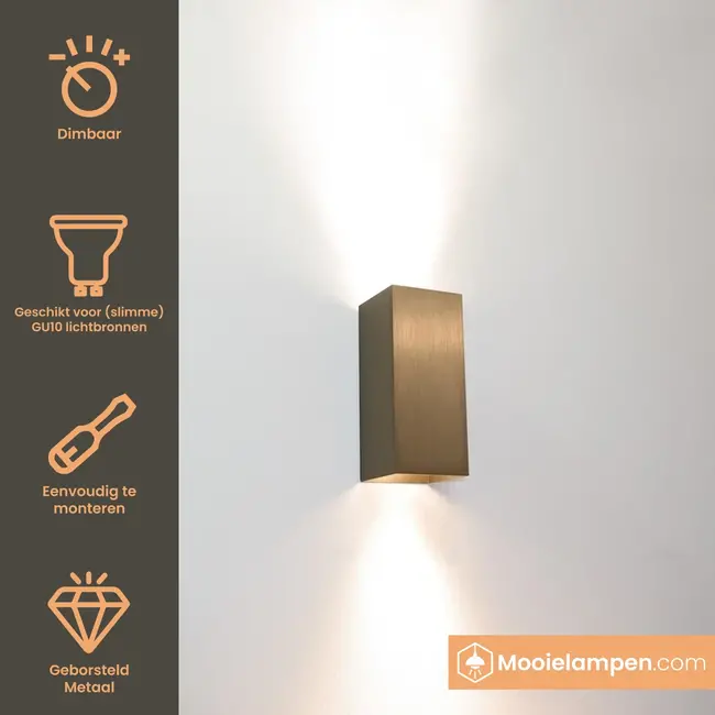 Artdelight Wandlamp Dante 2 - Gun Metal