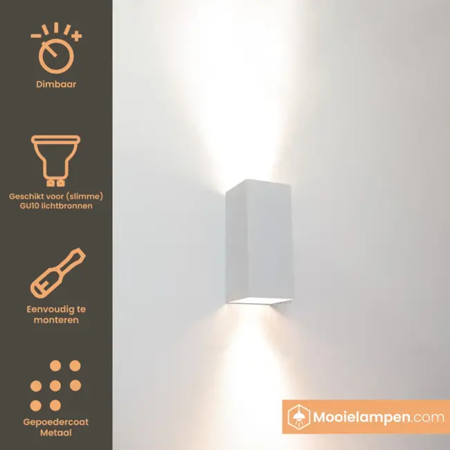 Artdelight Wandlamp Dante 2 - Wit