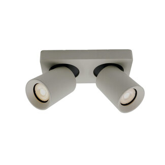 Artdelight Plafondlamp Megano 2L - Zijdegrijs