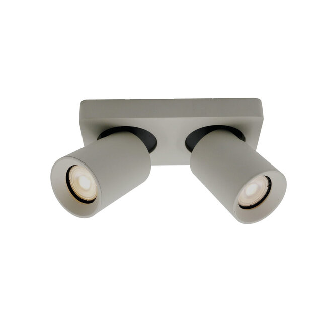 Artdelight Plafondlamp Megano 2L - Zijdegrijs
