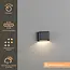 Artdelight Wandlamp Diaz 1L - Zwart/Mat Goud