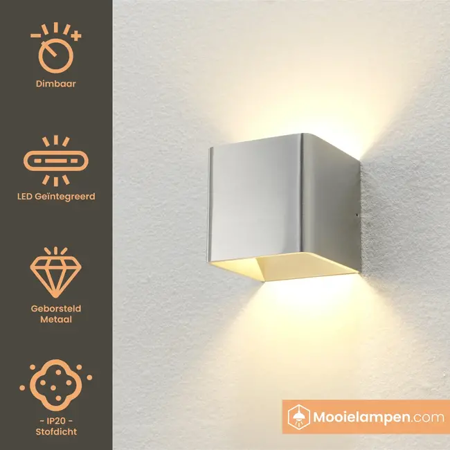 Artdelight Wandlamp Fulda - Aluminium