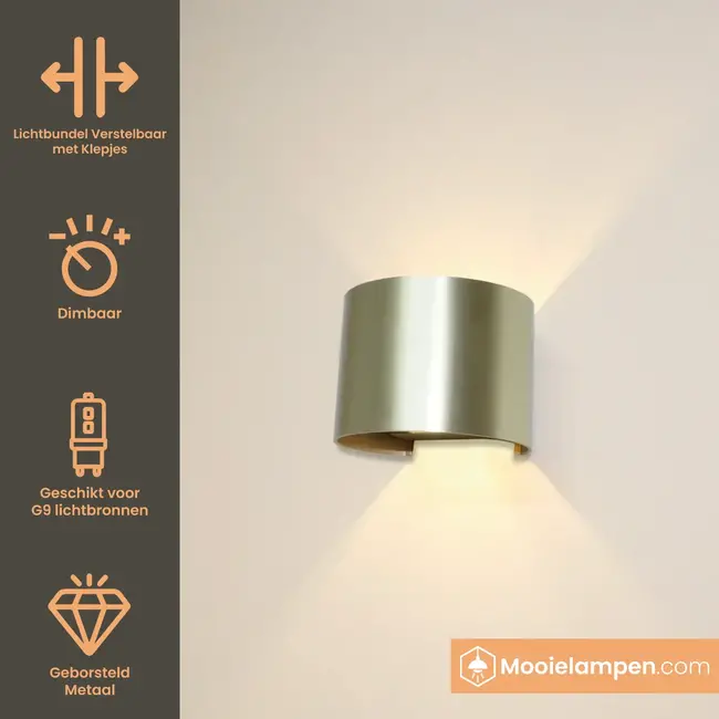 Artdelight Wandlamp Gyro - Goud