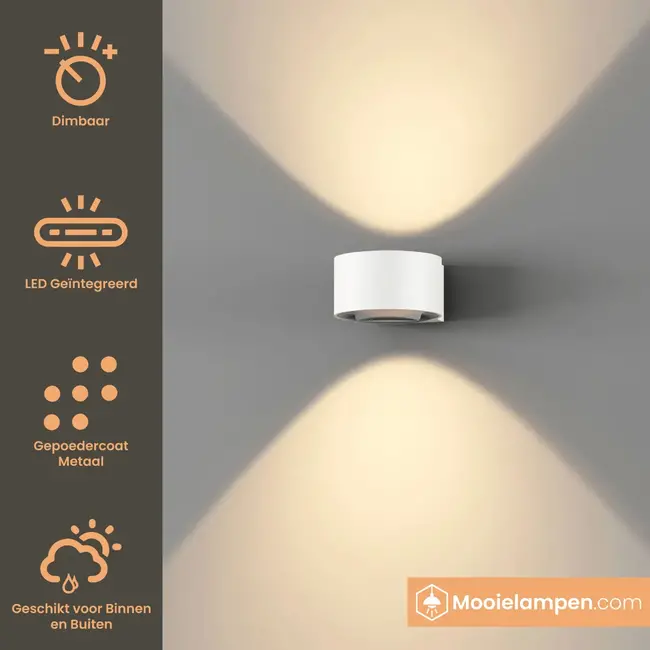 Artdelight Wandlamp Hudson - Wit