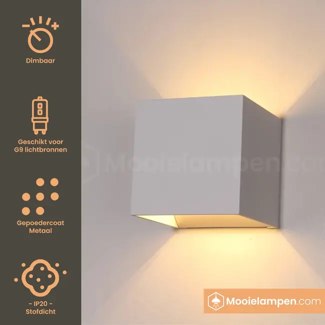 Artdelight Wandlamp Gymm - Wit