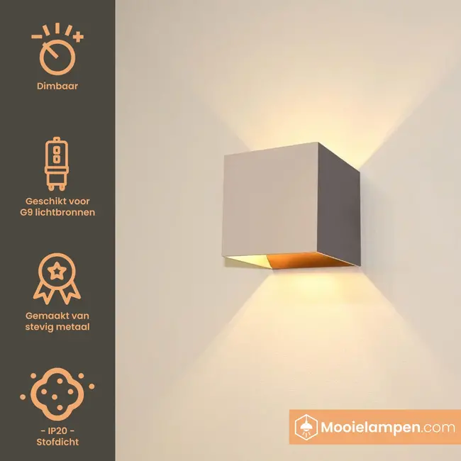 Artdelight Wandlamp Gymm - Champagne