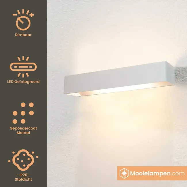 Artdelight Wandlamp Mainz XL - Wit