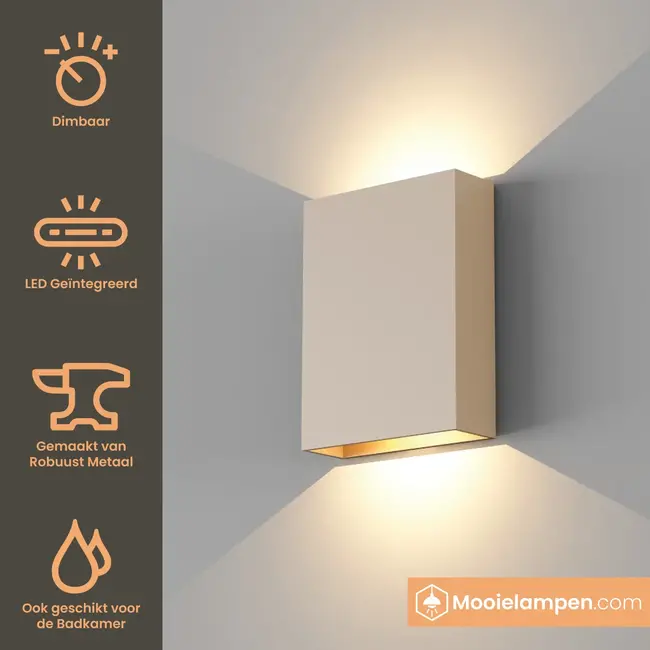 Artdelight Wandlamp Memphis - Champagne