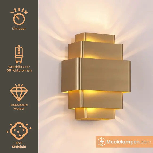 Artdelight Wandlamp Layers - Brons