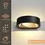 Artdelight Wandlamp Sharp - Zwart/Koper