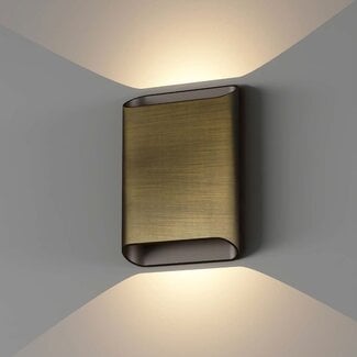 Artdelight Wandlamp Diaz L - Donker Antiek Brons - Dim To Warm