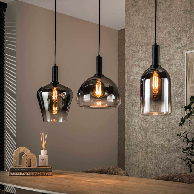 HELDR! Hanglamp Eleonora 3L Chroom/Transparant