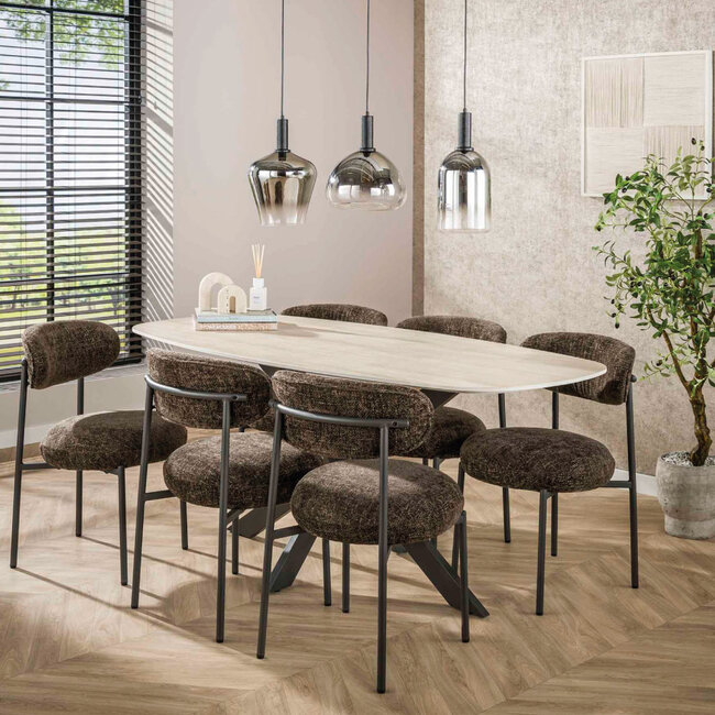 HELDR! Hanglamp Eleonora 3L Chroom/Transparant