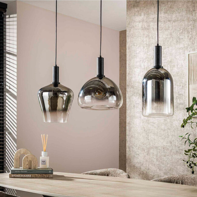 HELDR! Hanglamp Eleonora 3L Chroom/Transparant