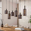 HELDR! Hanglamp Firenze 6L Brons/Bruin