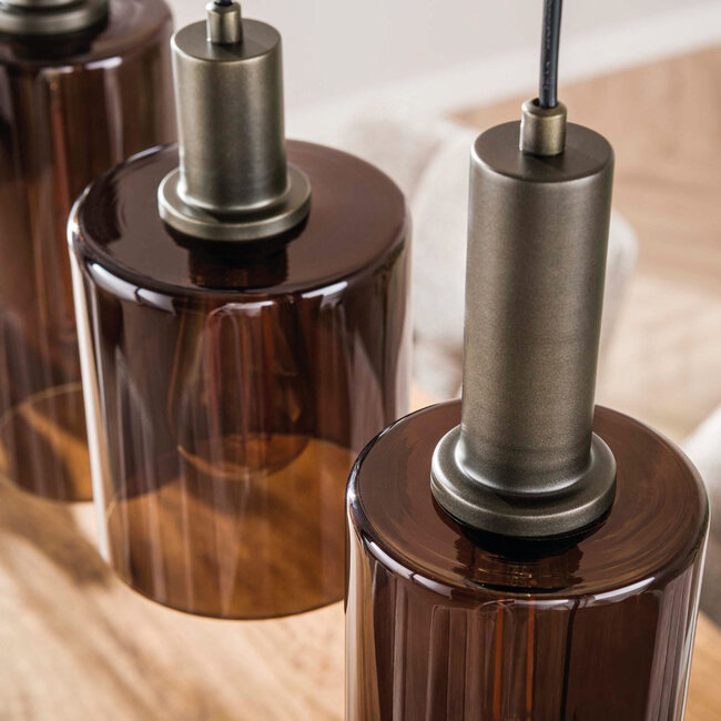 HELDR! Hanglamp Firenze 6L Brons/Bruin