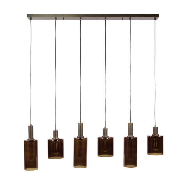 HELDR! Hanglamp Firenze 6L Brons/Bruin