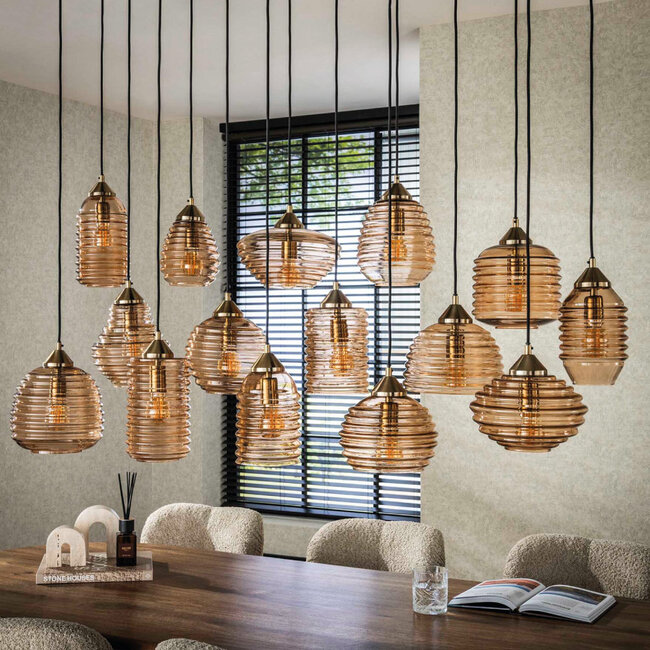 HELDR! Hanglamp Bertoli 15L - Amber