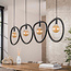 HELDR! Hanglamp Toni 4L - Zwart