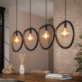 HELDR! Hanglamp Toni 4L - Zwart HELDR! Hanglamp Toni 4L - Zwart