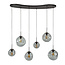 HELDR! Hanglamp Siena 6L - Rookglas