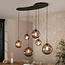 HELDR! Hanglamp Siena 6L - Rookglas