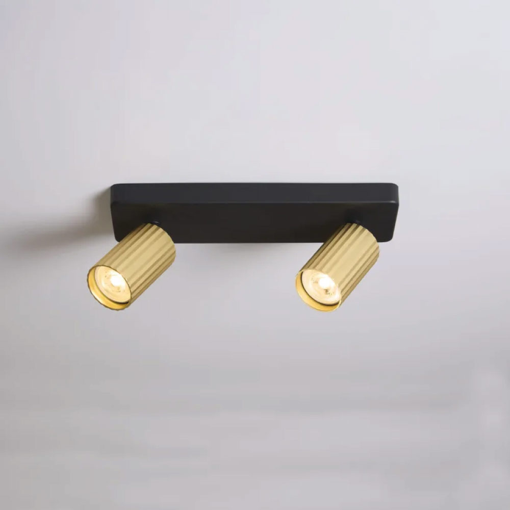 Lighting Collection Industriële 2-lichts Spot Anna Zwart/Goud ...