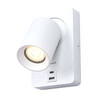 Artdelight Wandlamp Megano USB - Wit