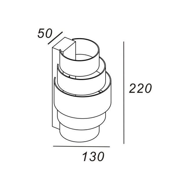 Artdelight Wandlamp Rolls - Champagne