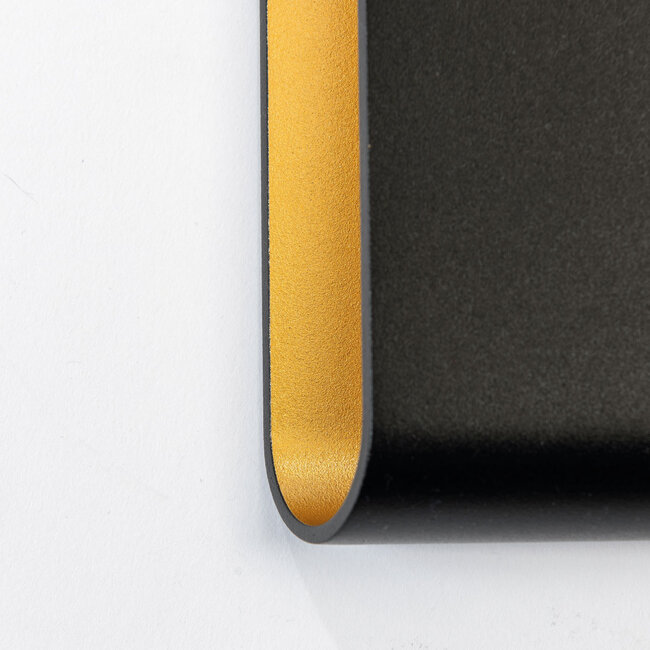 Artdelight Dali Wandlamp Diaz 1L - Zwart/Mat Goud