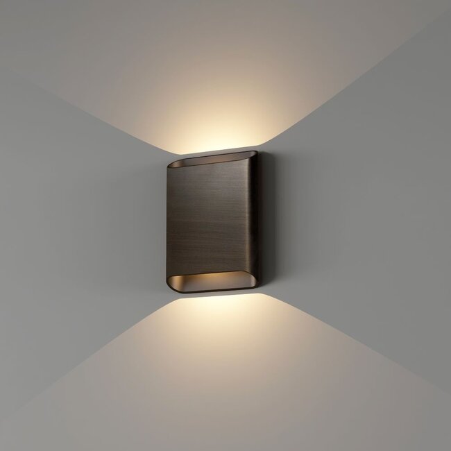 Artdelight Dali Wandlamp Diaz L - Donker Antiek Brons