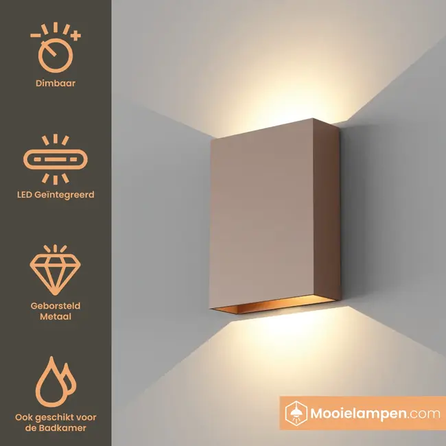 Artdelight Dali Wandlamp Memphis - Donker Brons